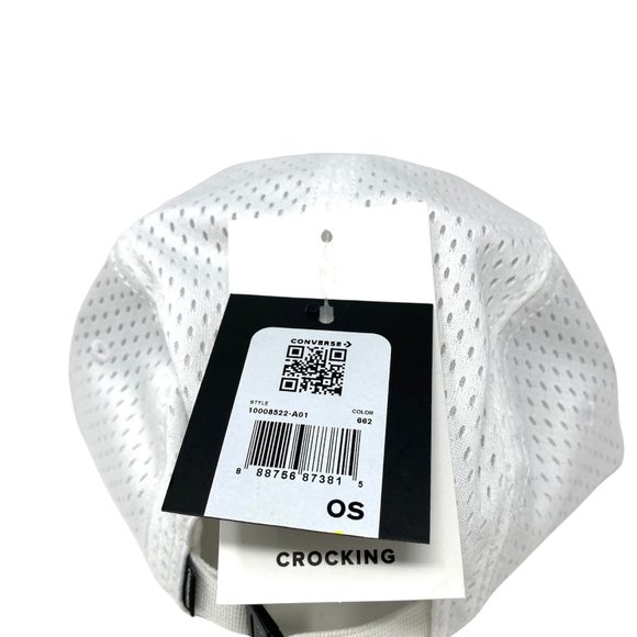 🔥HOT SALE🔥Converse Men’s 10008522-a01 Mesh Camp Cap White Blue Flat Low Brim - Picture 4 of 4